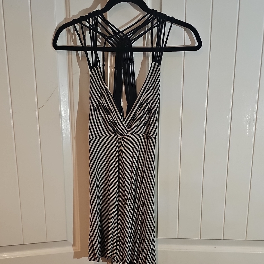 Bailey 44 Black and White Backless Halter Top
